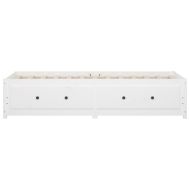 Дневно легло без матрак бяло 75x190 cm масивна дървесина бор