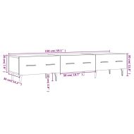 ТВ шкаф, сив сонома, 150x36x30 см, инженерно дърво