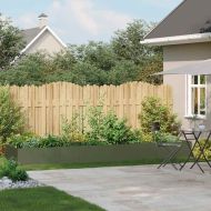 Кашпа, маслиненозелена, 360x80x40 см, стомана