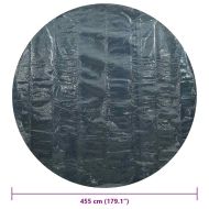 Плаващо соларно покривало за басейн, PE, 455 см, черно и синьо