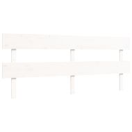 Рамка за легло с табла бяла Super King Size дърво масив