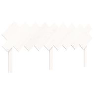 Рамка за легло с табла бяла Super King Size дърво масив