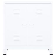 Индустриален скрин за съхранение, бял, 90x40x100 cм, стомана