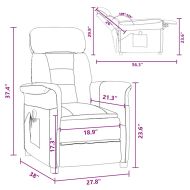 Масажен стол с възглавница Таупе 70.5 x 96.5 x 95 см текстил
