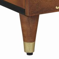 Нощно шкафче с врата 2 pcs Меден кафяв 40 x 33 x 46 см