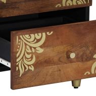 Нощен шкаф Меден кафяв 40 x 33 x 46 см Солидно мангово дърво