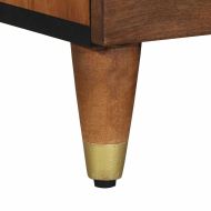 ТВ шкаф Меден кафяв 70 x 33 x 46 см Солидно мангово дърво