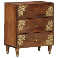 Нощен шкаф Меден кафяв 50 x 33 x 62 см Солидно мангово дърво