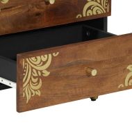 Нощен шкаф Меден кафяв 50 x 33 x 62 см Солидно мангово дърво