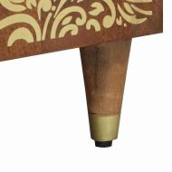 Нощно шкафче с врата с чекмедже Меден кафяв 50 x 33 x 60 см