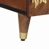 Масичка за кафе с чекмедже Меден кафяв 80 x 54 x 40 см