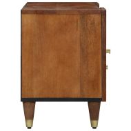 ТВ шкаф Меден кафяв 105 x 33 x 46 см Солидно мангово дърво