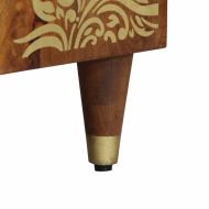 ТВ шкаф Меден кафяв 105 x 33 x 46 см Солидно мангово дърво