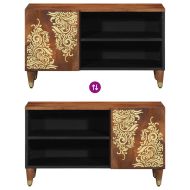 ТВ шкаф Меден кафяв 80 x 33 x 46 см Солидно мангово дърво