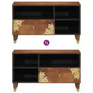 ТВ шкаф Меден кафяв 80 x 33 x 46 см Солидно мангово дърво