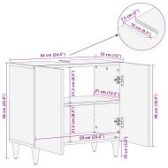 Шкаф за мивка Меден кафяв 62 x 33 x 58 см Солидно мангово дърво