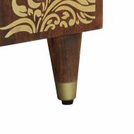 Шкаф за баня Меден кафяв 38 x 33 x 58 см Солидно мангово дърво