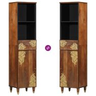 Служебен шкаф с чекмедже Меденокафяво 38 x 33 x 160 см