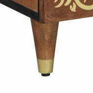 Висок шкаф с рафт Кафяво 60 x 33 x 100 см Солидно мангово дърво