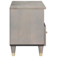 ТВ шкаф с чекмедже Сив 70 x 33 x 46 см Солидно мангово дърво