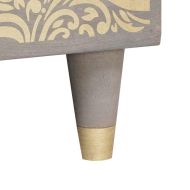 Масичка за кафе Сив 80 x 50 x 40 cm Солидно мангово дърво