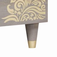 Масичка за кафе Сив 80 x 50 x 40 cm Солидно мангово дърво