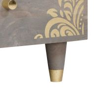 Масичка за кафе Сив 80 x 54 x 40 см Солидно мангово дърво