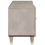 ТВ шкаф с чекмедже Сив 105 x 33 x 46 см Солидно мангово дърво