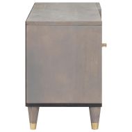 ТВ шкаф с рафт Сив 80 x 33 x 46 см Солидно мангово дърво