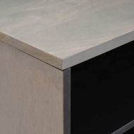 ТВ шкаф с рафт Сив 80 x 33 x 46 см Солидно мангово дърво