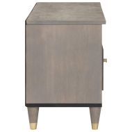 ТВ шкаф с чекмедже Сив 80 x 33 x 46 см Солидно мангово дърво