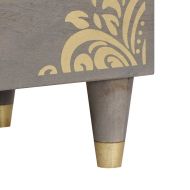 ТВ шкаф с чекмедже Сив 80 x 33 x 46 см Солидно мангово дърво