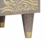 Служебен шкаф с рафт с врата Сив и златен 60 x 33 x 75 cm