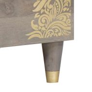 Служебен шкаф с рафт с врата Сив и златен 80 x 33 x 75 см