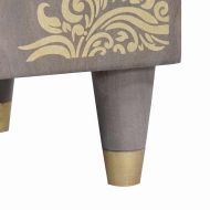 Висок шкаф Сив и златен 40 x 33 x 110 см Солидно мангово дърво