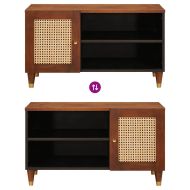 Шкафове и стелажи за съхранение на медии с рафт с врата Кафяво