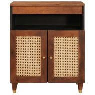 Страничен шкаф Кафяво 60 x 33,5 x 75 см Солидно мангово дърво