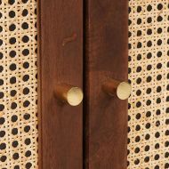 Страничен шкаф Кафяво 60 x 33,5 x 75 см Солидно мангово дърво