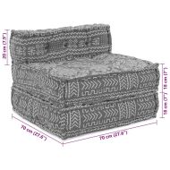 Модулен диван Светлосиво 70 x 70 x 56 см текстил