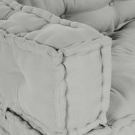 Възглавница за диван 3 pcs Сив текстил