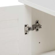 Шкаф за баня VIGO Бяло 67.5 x 34 x 110 см Борово дърво масив