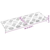 Шахматни плочи 10 pcs Сребрист 60 x 18 см Алуминий