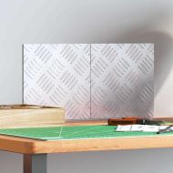 Шахматни плочи 2 pcs Сребрист 20 x 20 cm Алуминий