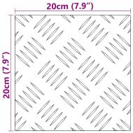 Шахматни плочи 4 pcs Сребрист 20 x 20 cm Алуминий