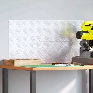 Шахматни плочи 4 pcs Сребрист 40 x 20 cm Алуминий