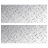 Шахматни плочи 2 pcs Сребрист 50 x 20 cm Алуминий