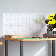 Шахматни плочи 4 pcs Сребрист 50 x 20 cm Алуминий