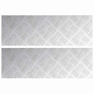 Шахматни плочи 2 pcs Сребрист 60 x 20 cm Алуминий