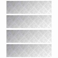 Шахматни плочи 4 pcs Сребрист 70 x 20 cm Алуминий