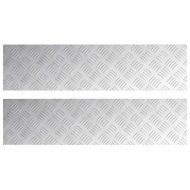 Шахматни плочи 2 pcs Сребрист 80 x 20 cm Алуминий